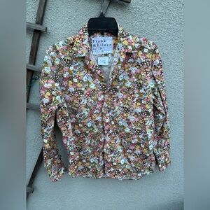 Frank & Eileen Eileen Floral Print Relaxed Button-Up Shirt Sz S